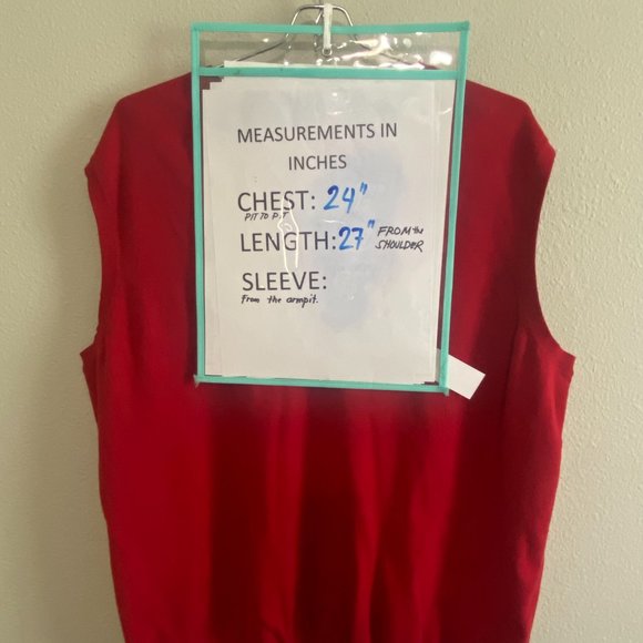 1XB/ 1G Ralph Lauren Classic Vintage Red V Neck Sweater Vest w149 - Picture 5 of 9
